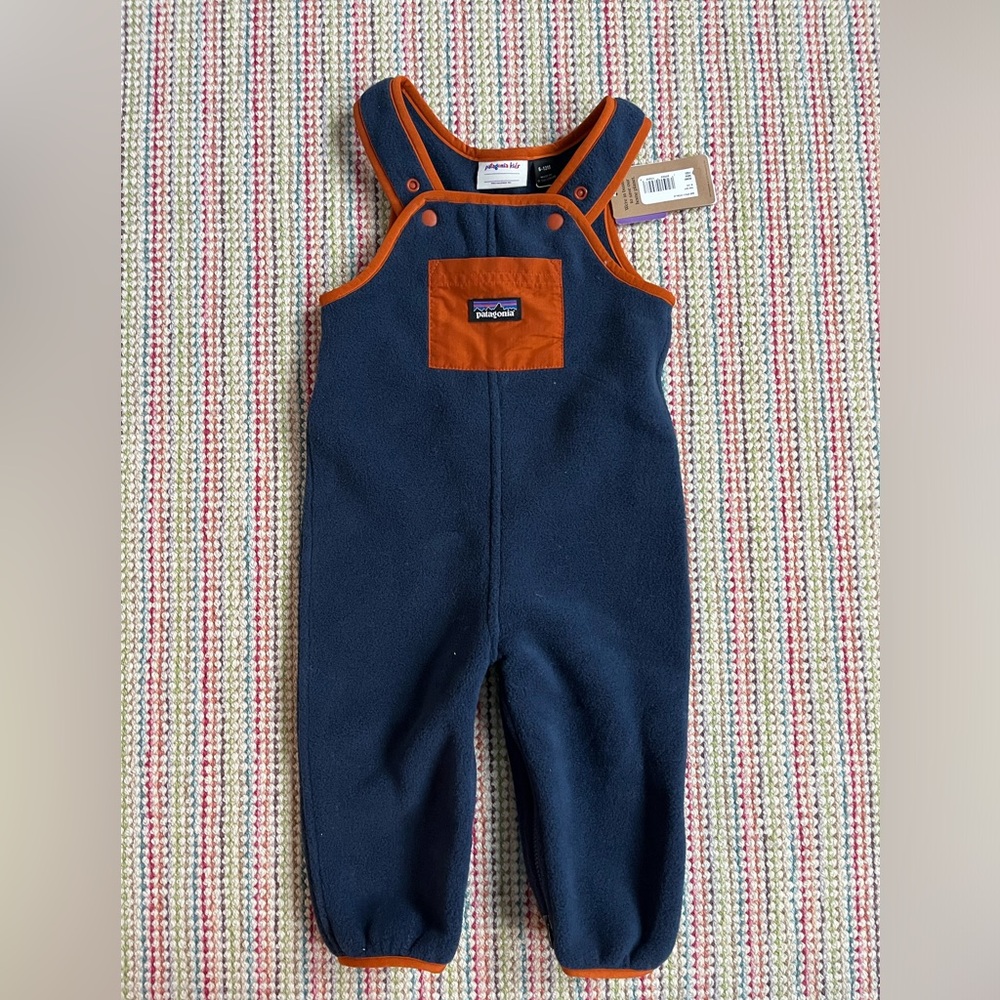 Patagonia Kids' Navy and Orange Overalls